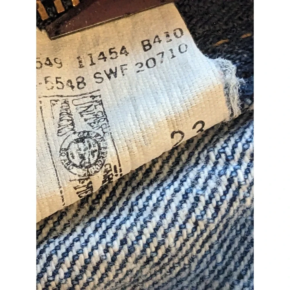 Vintage 1980 Lee Acid Wash Denim Jeans 33 x 30 Union Made Cotton USA 11454 B410
